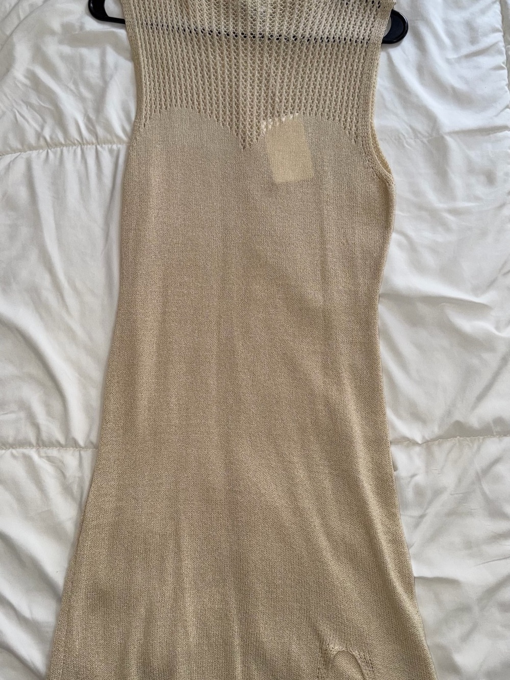 emory park Knit Sleeveless Beige Dress